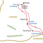 Karte Kulturreise Westukraine