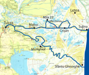Karte Donaudelta