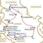Karte Kulturreise Serbien
